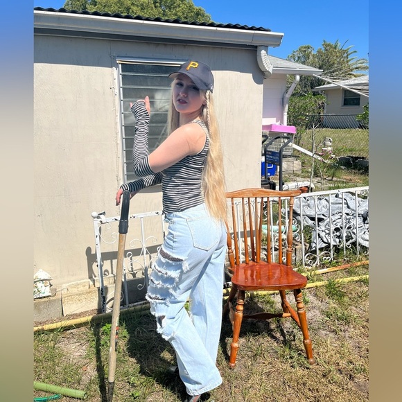 SHEIN distressed ripped jeans‎ x Niki Demar size XS 2 - Picture 6 of 6